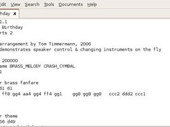 Sample sutb input file - "Happy Birthday"