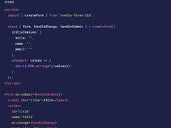 Svelte forms lib Screenshot 1