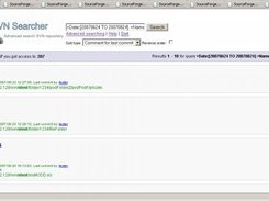 Page with results of searching, for advanced query