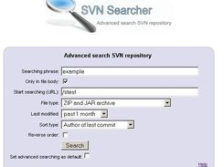 Advanced searching page
