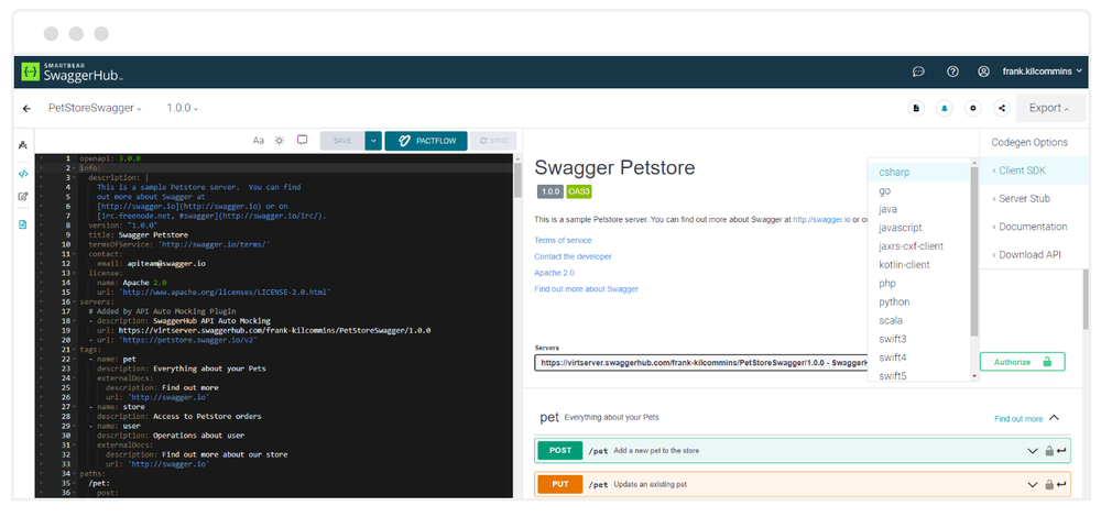 Swagger Codegen Screenshot 1