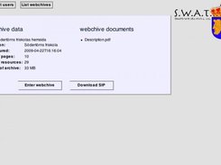 The first view of a "webchive"