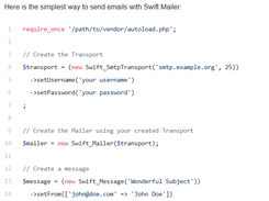 SwiftMailer Screenshot 1