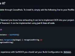 SwiftOCR Screenshot 1