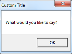 PopUp from a Command Prompt