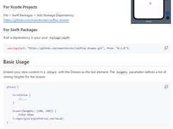 SwiftUI Drawer Screenshot 1