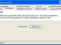 The SwingBits test GUI