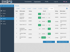 Results input