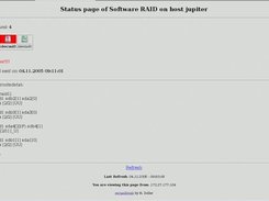 Browser-Screen with RAID-Status Error