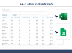 Export to Excel and Google Sheets