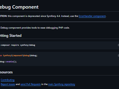 Symfony Debug Screenshot 1