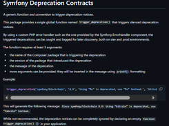 Symfony Deprecation Contracts Screenshot 1