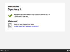 Symfony welcome page
