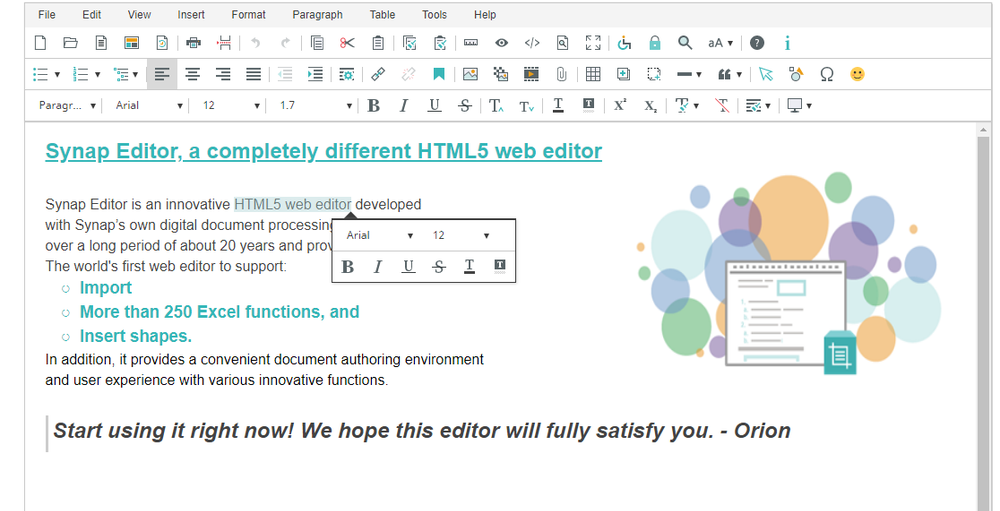Synap Editor Screenshot 1