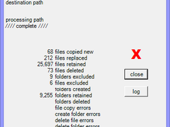 process complete showing errors