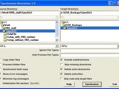 The Directory Synchronization Utility console