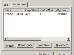 View in server mode of currently connected clients