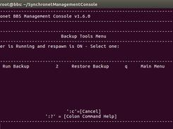 Backup Tools Menu