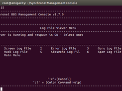Log File Menu