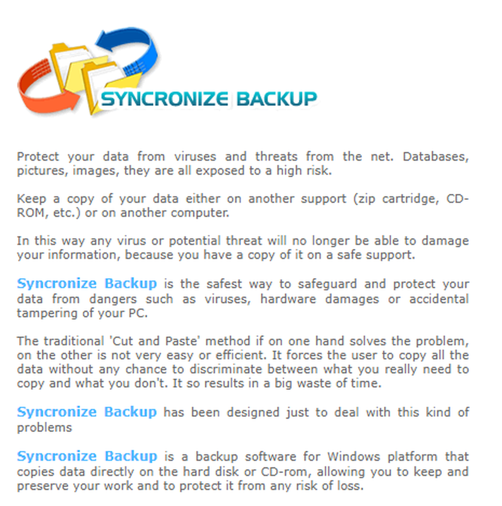 Syncronize Backup Screenshot 1