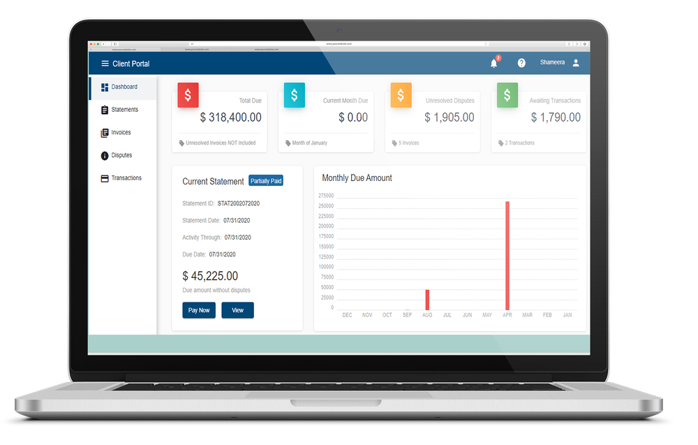 SYNERGEN Client Bill Screenshot 1