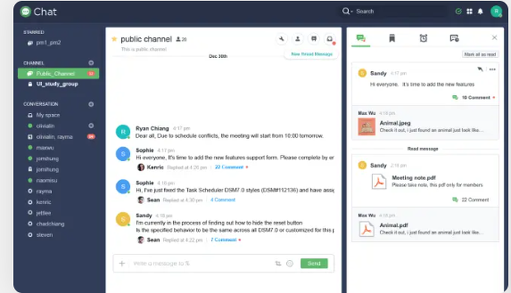 Synology Chat Screenshot 1