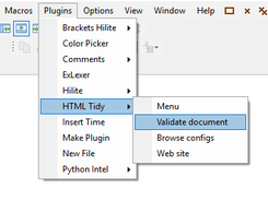 Plugins menu in SynWrite