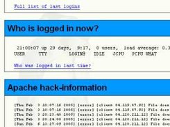 Admin hack-info: logged-in and apache-info