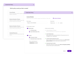 Governance features, Access Review