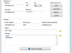 Smtp server setup to send e-mail messages