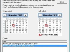 SysMonthCal Screenshot 2