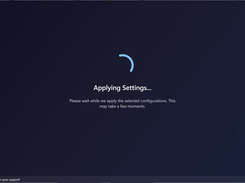 The settings is applying now wait unit its finished 