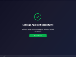 Settings applied successfully please restart your pc,