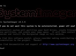 SystemImager boot screen