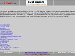 systeminfo generator pages