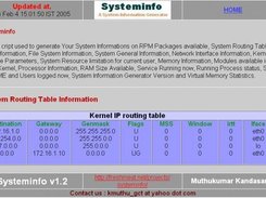 systeminfo generated route information