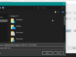 save snapshot for what currently displayed in the app and not yet saved to system with  "export snapshot" button