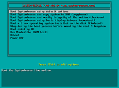 SystemRescue Screenshot 1