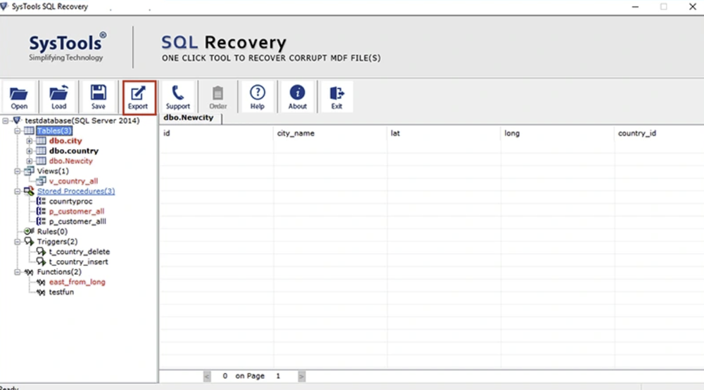 SysTools SQL Recovery Screenshot 1