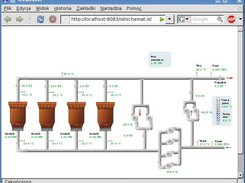 Dynamic SVG schema of heating plant displayed in Firefox