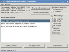 Ekstraktor program - exporting parameters to spreadsheet