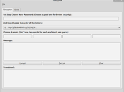 The main window of the application