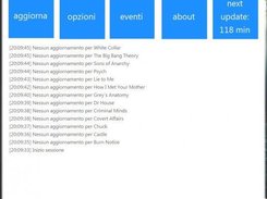 events screen