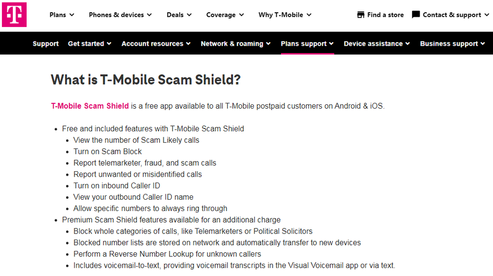 T-Mobile Scam Shield Screenshot 1