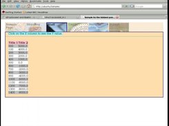 Tabbed panel with button images