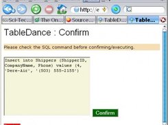Confirm or edit your actions in SQL before execution.