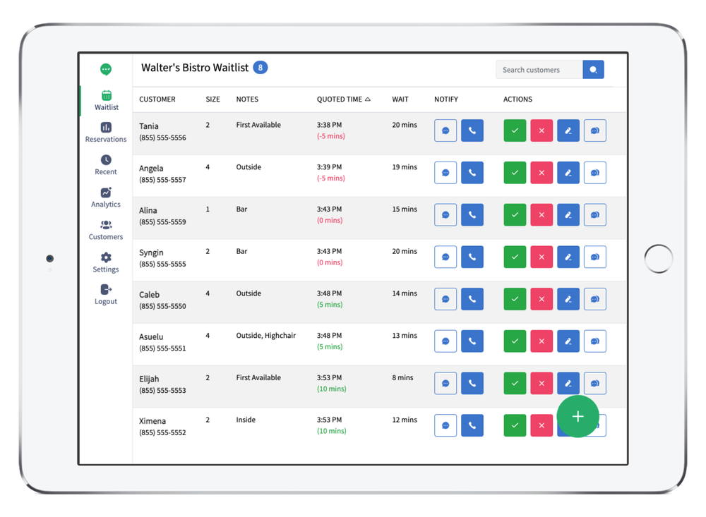 Waitlist Admin View