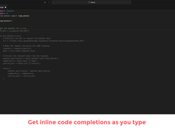 Get inline code completions as you type