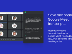 #1 downloaded Transcription tool for Google Meet