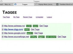 Sample of the standalone bookmark server UI.